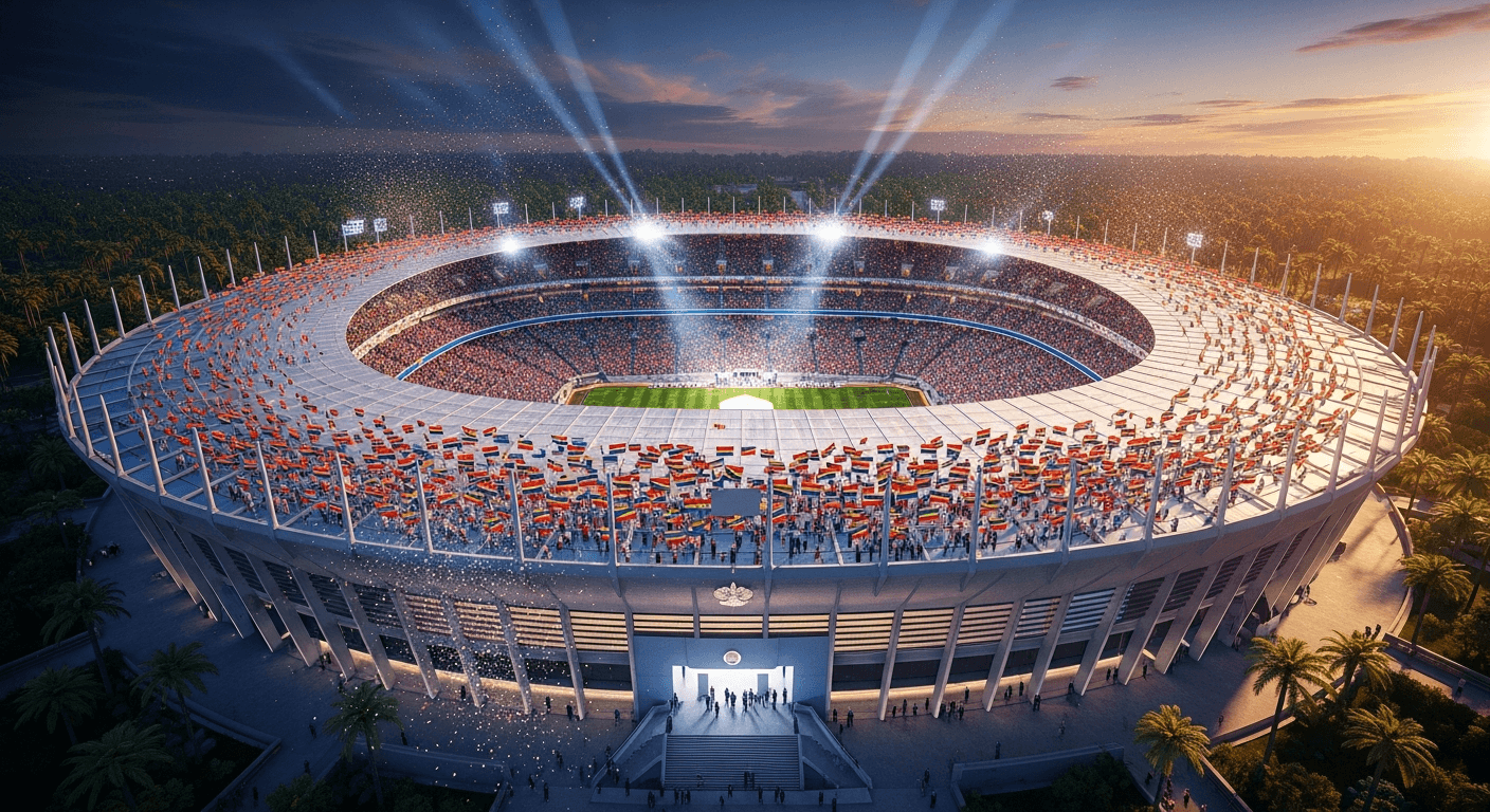 Cérémonie d'investiture présidentielle au stade de l'Amitié sino-gabonaise